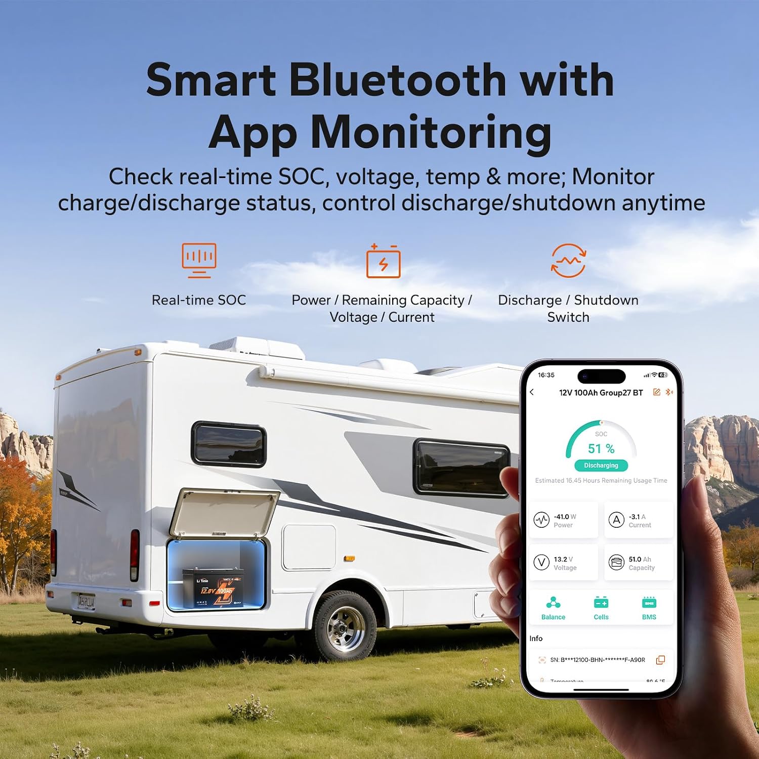 12V 100Ah LiFePO4 Battery, Gro - đánh giá và giá Lifepo4 12V 100Ah Bms Bluetooth