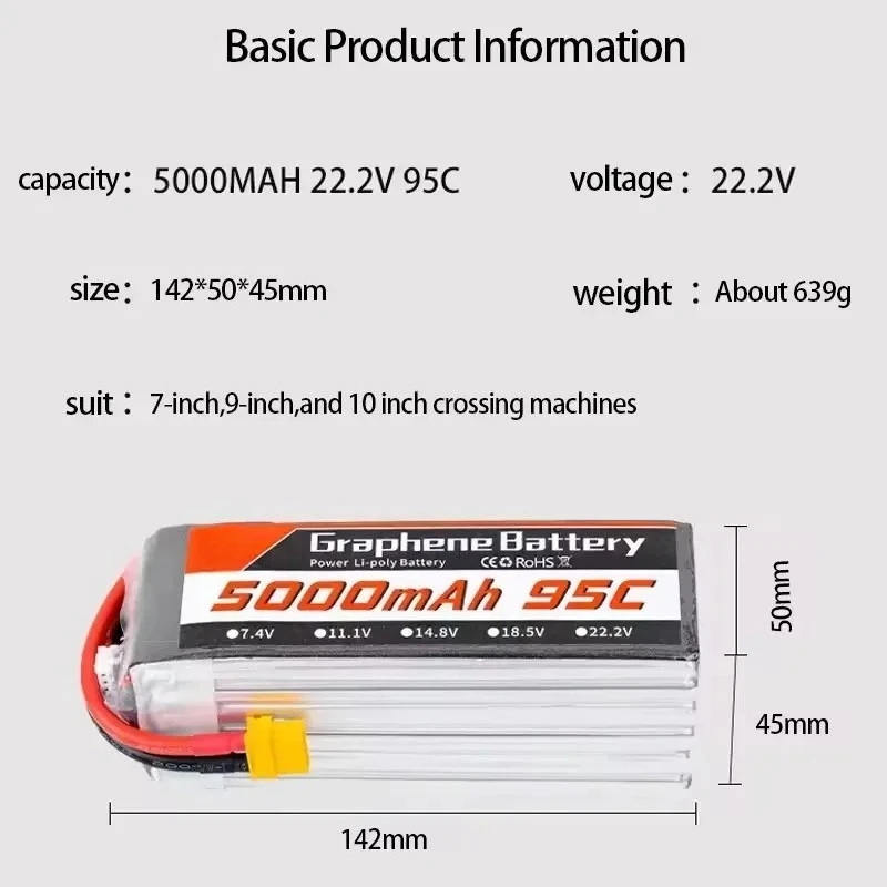 95C 22.2V 6S 5000mAh Lipo Batt - đánh giá và giá 6S Lipo Battery 22.2V 5000Mah