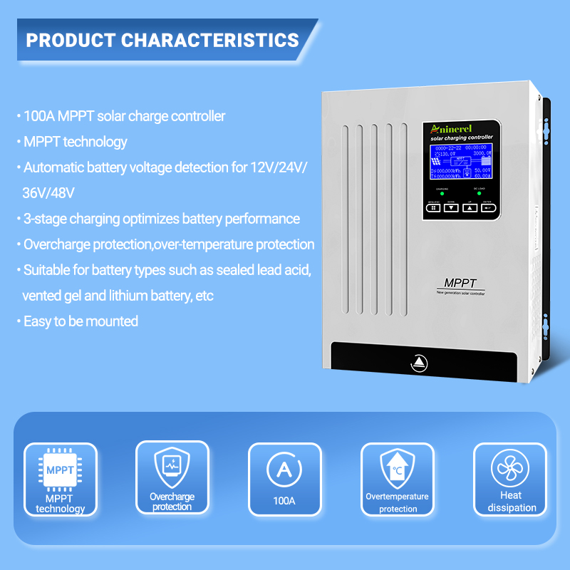 Aninerel 100A Solar Charge Con - đánh giá và giá Lifepo4 12V 100Ah Bms Bluetooth