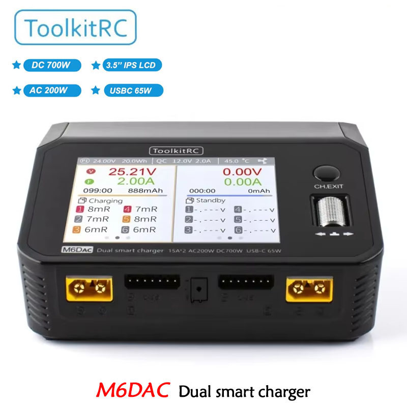 ToolkitRC M6DAC Dual Smart Cha - đánh giá và giá Toolkitrc M6Dac Smart Charger
