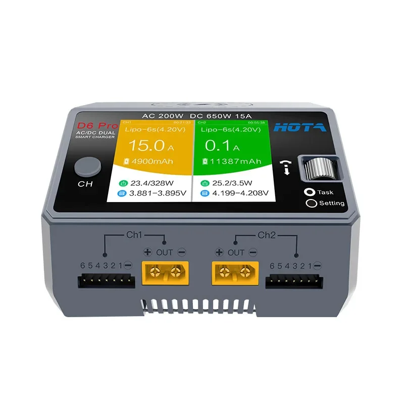 HOTA D6 Pro 650W Dual Channel  - đánh giá và giá Hota D6 Pro Dual Lipo Charger